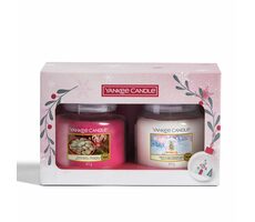 Yankee Candle Darčeková sada 2 ks vonných sviečok 411g / Snow Globe Wonderland, Peppermint Pinwheels / dopredaj