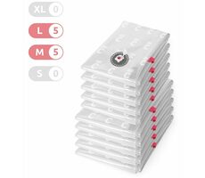 Compactor Bag Aspispace 5x M 70 litrov + 5x L 120 litrov / Sada vákuových úložných vriec