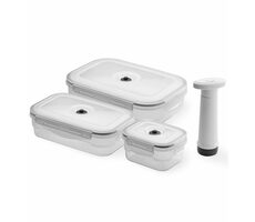 Compactor Aspi Fresh - 3 dielny / Set plastových vákuovacích dóz na potraviny 