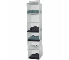Compactor Milky 30 x 30 x 128 cm – 6 priehradok / Závesný organizér na oblečenie