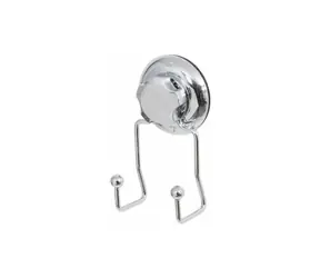 Compactor Bestlock Dvojitý háčik do kuchyne s prísavkou chrómovaná