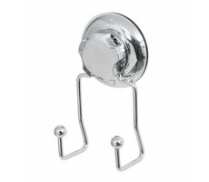 Compactor Bestlock Dvojitý háčik do kúpeľne s prísavkou chrómovaná / Nosnosť: až 6kg / bez vŕtania