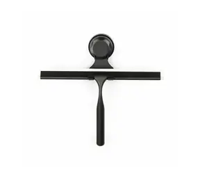 Compactor Bestlock Black Držiak s kúpeľňovou stierkou s prísavkou čierna