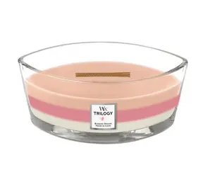 WoodWick Trilogy Blooming Orchard Elipsa 453.6g - sviečka loď