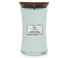 WoodWick Sagewood &amp; Seagrass váza veľká 610g - dóza veľká / doba horenia: až 120 h