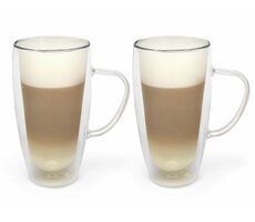 Bredemeijer Súprava dvojstenných hrnčekov na Latte Macchiato / 2 ks / 400 ml / sklo / dopredaj