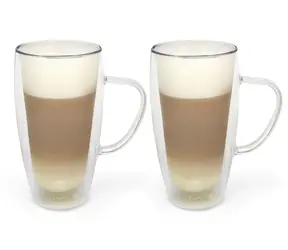 Bredemeijer Súprava dvojstenných hrnčekov na Latte Macchiato / 2 ks / 400 ml / sklo / dopredaj