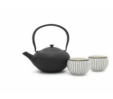 Bredemeijer Shanxi Kanvička na čaj + 2 šálky / 1 l / kanvička liatina / šálky porcelán