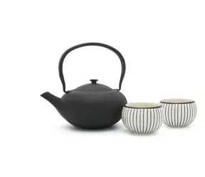 Bredemeijer Shanxi Kanvička na čaj + 2 šálky / 1 l / kanvička liatina / šálky porcelán