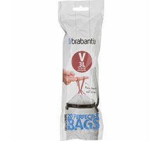 Brabantia PerfectFit Type V Vrecká do odpadkového koša 2-3L / zaťahovacie / 20ks v balení