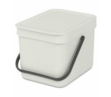 Brabantia Sort &amp; Go Odpadkový kôš 6 L svetlo šedý / s rukoväťou / plast / 20 x 18.1 x 24.5 cm
