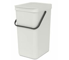 Brabantia Sort &amp; Go Odpadkový kôš 16 L svetlo šedá / s rukoväťou / 22 x 40.1 x 27.9 cm 