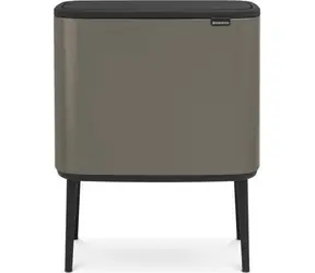 Brabantia Bo Touch Odpadkový kôš na triedený odpad 3 x 11 L strieborná / 54 x 68 x 31.2 cm