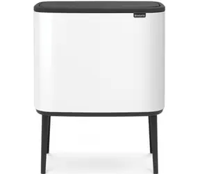 Brabantia Bo Touch Odpadkový kôš na triedený odpad 3 x 11 L biela / 54 x 68 x 31.2 cm