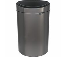 Brabantia Touch Bin New Odpadkový kôš na triedený odpad 23 + 10 L tmavo strieborná / 43.5 x 72.5 x 30.5 cm 