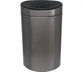 Brabantia Touch Bin New Odpadkový kôš na triedený odpad 23 + 10 L tmavo strieborná / 43.5 x 72.5 x 30.5 cm 
