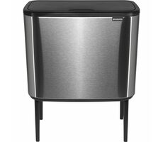 Brabantia Bo Touch Odpadkový kôš 36 L matná strieborná / 54 x 68 x 31.2 cm 