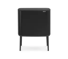 Brabantia Bo Touch Odpadkový kôš na triedený odpad 11 + 23 L čierna matná / 54 x 68 x 31.5 cm