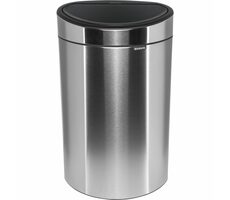 Brabantia Touch Bin New Odpadkový kôš na triedený odpad 23 + 10 L strieborná / oceľ matná / 72.5 x 43.5 x 30.5 cm