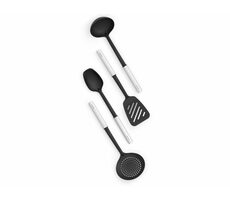 Brabantia Kuchynská súprava 4 nepriľnavých lyžíc 260285 bielo čierna / plast / 4 ks