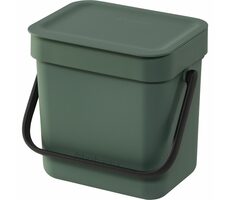 Brabantia Sort &amp; Go Odpadkový kôš 3L zelená/s rukoväťou/plast/18.8 x 17.4 x 13.9 cm
