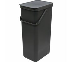 Brabantia Sort &amp; Go Odpadkový kôš 40 L tmavo šedá / s rukoväťou / plast / 26.7 x 62 x 34.1 cm