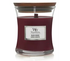 Woodwick Black Cherry 85g - váza malá / doba horenia: až 20 h