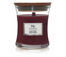 Woodwick Black Cherry 275g - váza stredná / doba horenia: až 65h