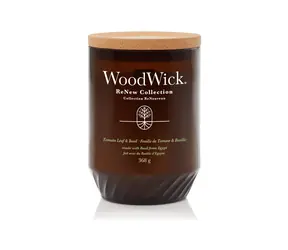 Woodwick ReNew Tomato Leaf &amp; Basil 368g - sviečka veľká