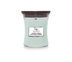 Woodwick Sagewood &amp; Seagrass 275 g - sviečka stredná