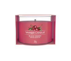 Yankee Candle Black Cherry plnená votívna sviečka v skle 37g / doba horenia: až 10h