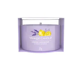 Yankee Candle Lemon Lavender plnená votívna sviečka v skle 37g / doba horenia: až 10h