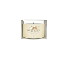 Yankee Candle Soft Wool &amp; Amber votívna sviečka plnená v skle 37g