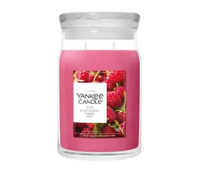 Yankee Candle Signature Red Raspberry veľký pohár 567g / doba horenia až: 90h