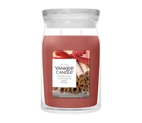Yankee Candle Signature Sparkling Cinnamon veľký pohár 567g / doba horenia až: 90h