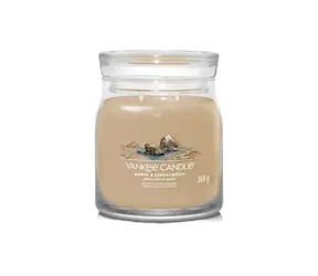 Yankee Candle Signature Amber &amp; Sandalwood stredný pohár 368g