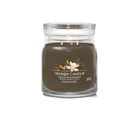 Yankee Candle Signature Vanilla Bean Espresso stredný pohár 368g / doba horenia až: 50 h