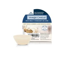 Yankee Candle Soft Wool &amp; Amber vonný vosk do aromalampy 22g