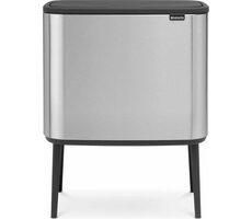 Brabantia Bo Touch Odpadkový kôš na triedený odpad 3x 11L strieborná / 54 x 68 x 31.2 cm