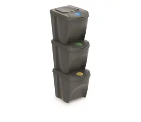 Prosperplast SORTIBOX 3 x 25 l šedá / Odpadkový kôš 