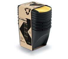 Prosperplast SORTIBOX 4 x 25 l čierna / Odpadkový kôš 