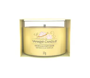 Yankee Candle Vanilla Cupcake 37g - Plnená votívna sviečka v skle / doba horenia: až 10h