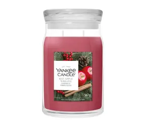 Yankee Candle Signature Red Apple Wreath 567g - sviečka veľká 2 knôty / doba horenia: až 90h