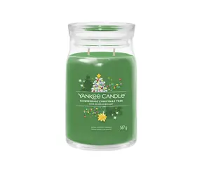 Yankee Candle Signature Shimmering Christmas Tree 567g - sviečka veľká 2 knôty / doba horenia: až 90h
