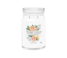 Yankee Candle Signature White Spruce &amp; Grapefruit 567g - sviečka veľká 2 knôty / doba horenia: až 90h