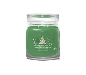 Yankee Candle Signature Shimmering Christmas Tree 368g - sviečka stredná 2 knôty