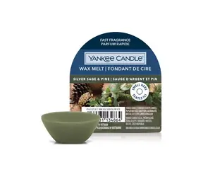 Yankee Candle Silver Sage &amp; Pine vonný vosk do aromalampy 22g / doba horenia až: 8 h