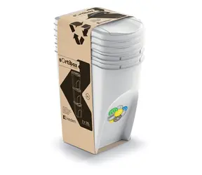 Prosperplast SORTIBOX 3 x 35 l popolavá / Odpadkový kôš 