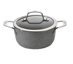 BALLARINI Salina 1005133 Hrniec so sklenenou pokrievkou 24 cm / 4.7 l / kovaný hliník 