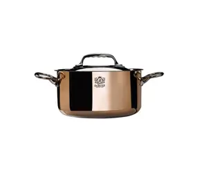 De Buyer Prima Matera Hrniec s pokrievkou na indukciu 24 cm / 5.4 l / meď + nerezová oceľ 